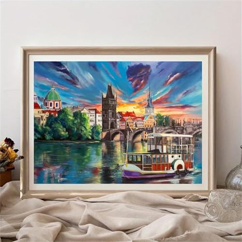 Puzzle für Erwachsene 500 Teile Brücke Fluss Boot, 52 x 38 cm Puzzles für Erwachsene Pädagogisches Spiel Herausforderung Spielzeug 500 Teile, Puzzle Erwachsene Anspruchsvoll Puzzle für Erwachsene 500 Teile Brücke Fluss Boot, 52 x 38 cm Puzzles für Erwachsene Pädagogisches Spiel Herausforderung Spielzeug 500 Teile, Puzzle Erwachsene Anspruchsvoll von QiHon