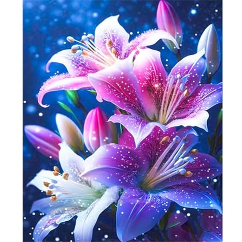 Puzzle für Erwachsene 500 Teile Lila Lilien, 52 x 38 cm Puzzles für Erwachsene Pädagogisches Spiel Herausforderung Spielzeug 500 Teile, Puzzle Erwachsene Anspruchsvoll von QiHon