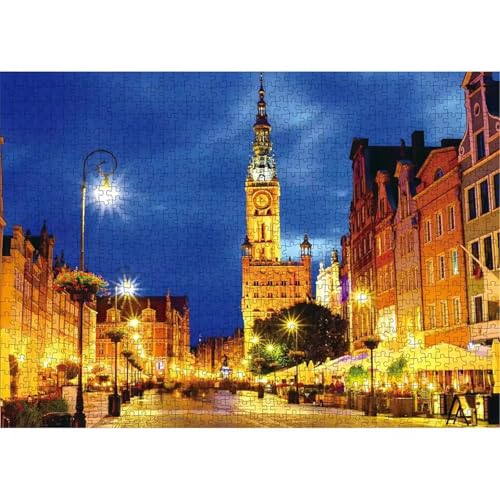 Puzzle für Erwachsene 500 Teile Stadtansicht bei Nacht, 52 x 38 cm Puzzles für Erwachsene Pädagogisches Spiel Herausforderung Spielzeug 500 Teile, Puzzle Erwachsene Anspruchsvoll Puzzle für Erwachsene 500 Teile Stadtansicht bei Nacht, 52 x 38 cm Puzzles für Erwachsene Pädagogisches Spiel Herausforderung Spielzeug 500 Teile, Puzzle Erwachsene Anspruchsvoll von QiHon