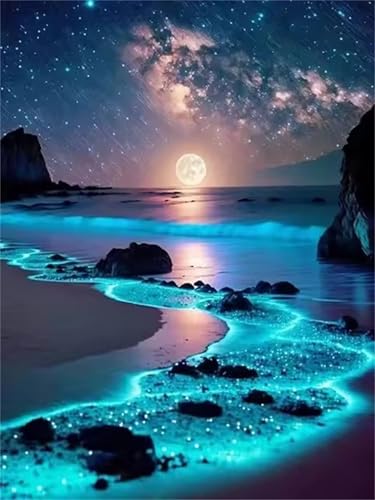 Puzzle für Erwachsene 500 Teile Sternenhimmelstrand, 52 x 38 cm Puzzles für Erwachsene Pädagogisches Spiel Herausforderung Spielzeug 500 Teile, Puzzle Erwachsene Anspruchsvoll von QiHon