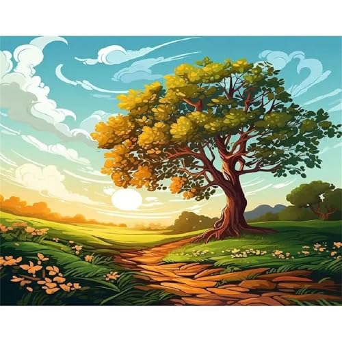 Puzzle für Erwachsene 700 Teile Sonnenaufgangsbaum, 52 x 38 cm Puzzles für Erwachsene Pädagogisches Spiel Herausforderung Spielzeug 700 Teile, Puzzle Erwachsene Anspruchsvoll von QiHon