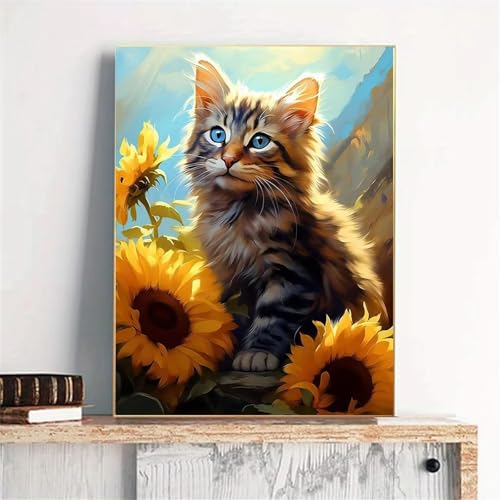 Puzzle für Erwachsene 700 Teile Sonnenblumenkatze, 52 x 38 cm Puzzles für Erwachsene Pädagogisches Spiel Herausforderung Spielzeug 700 Teile, Puzzle Erwachsene Anspruchsvoll Puzzle für Erwachsene 700 Teile Sonnenblumenkatze, 52 x 38 cm Puzzles für Erwachsene Pädagogisches Spiel Herausforderung Spielzeug 700 Teile, Puzzle Erwachsene Anspruchsvoll von QiHon