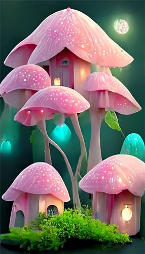 Puzzles für Erwachsene 1000 Teile, Pink Mushroom Hut Artwork Puzzle 75 x 50 cm, Bunte DIY-Puzzles für Heimdekoration Familienpuzzle für Einsteiger und Kinder Puzzles für Erwachsene 1000 Teile, Pink Mushroom Hut Artwork Puzzle 75 x 50 cm, Bunte DIY-Puzzles für Heimdekoration Familienpuzzle für Einsteiger und Kinder von QiHon