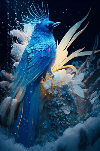 Puzzles für Erwachsene 120 Teile, Blue Animal Landscape Artwork Puzzle 25 x 20 cm, Bunte DIY-Puzzles für Heimdekoration Familienpuzzle für Einsteiger und Kinder von QiHon