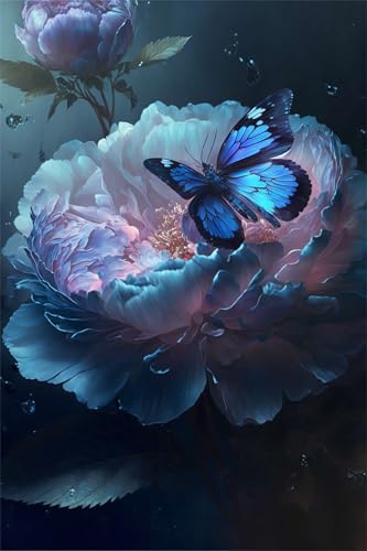 Puzzles für Erwachsene 120 Teile, Pink Rose Butterfly Artwork Puzzle 25 x 20 cm, Bunte DIY-Puzzles für Heimdekoration Familienpuzzle für Einsteiger und Kinder Puzzles für Erwachsene 120 Teile, Pink Rose Butterfly Artwork Puzzle 25 x 20 cm, Bunte DIY-Puzzles für Heimdekoration Familienpuzzle für Einsteiger und Kinder von QiHon