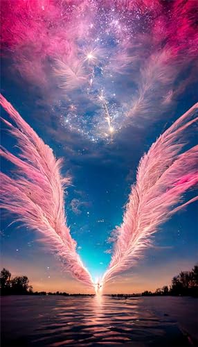 Puzzles für Erwachsene 120 Teile, Pink Starlight Landscape Artwork Puzzle 25 x 20 cm, Bunte DIY-Puzzles für Heimdekoration Familienpuzzle für Einsteiger und Kinder von QiHon