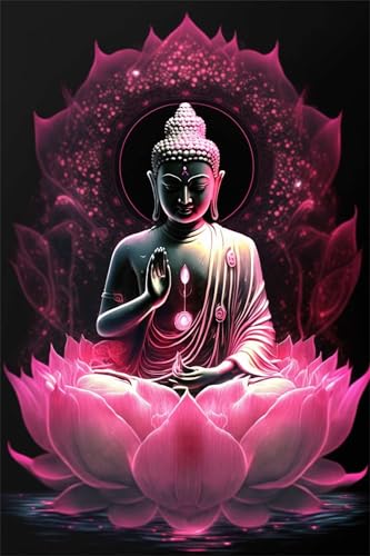 Puzzles für Erwachsene 120 Teile, Purple Lotus Flower Zen Artwork Puzzle 25 x 20 cm, Bunte DIY-Puzzles für Heimdekoration Familienpuzzle für Einsteiger und Kinder von QiHon