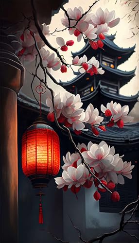 Puzzles für Erwachsene 120 Teile, Red Magnolia Vintage Artwork Puzzle 25 x 20 cm, Bunte DIY-Puzzles für Heimdekoration Familienpuzzle für Einsteiger und Kinder von QiHon