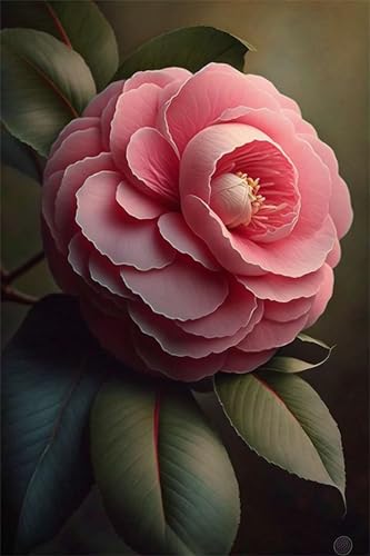 Puzzles für Erwachsene 120 Teile, Rosa Kamelie Artwork Puzzle 25 x 20 cm, Bunte DIY-Puzzles für Heimdekoration Familienpuzzle für Einsteiger und Kinder von QiHon