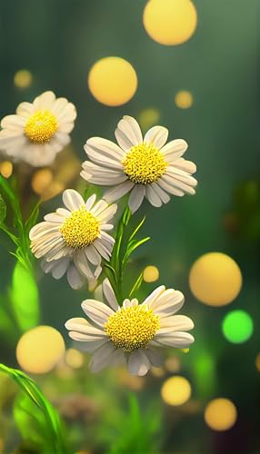 Puzzles für Erwachsene 1200 Teile, White Daisy Flower Artwork Puzzle 75 x 50 cm, Bunte DIY-Puzzles für Heimdekoration Familienpuzzle für Einsteiger und Kinder von QiHon