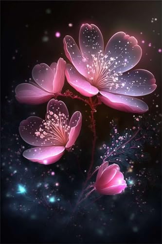 Puzzles für Erwachsene 2000 Teile, Pink Flower Artwork Puzzle 100 x 70 cm, Bunte DIY-Puzzles für Heimdekoration Familienpuzzle für Einsteiger und Kinder von QiHon