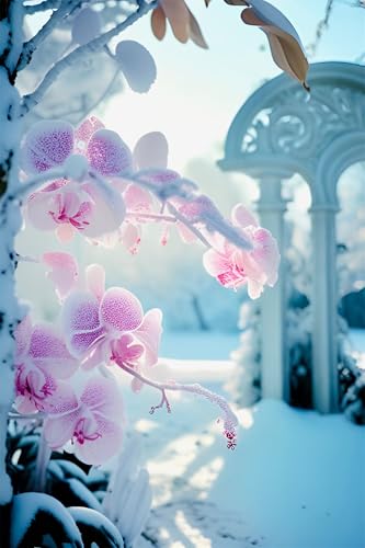 Puzzles für Erwachsene 300 Teile, Butterfly Orchid Snow Day Artwork Puzzle 40 x 28 cm, Bunte DIY-Puzzles für Heimdekoration Familienpuzzle für Einsteiger und Kinder Puzzles für Erwachsene 300 Teile, Butterfly Orchid Snow Day Artwork Puzzle 40 x 28 cm, Bunte DIY-Puzzles für Heimdekoration Familienpuzzle für Einsteiger und Kinder von QiHon