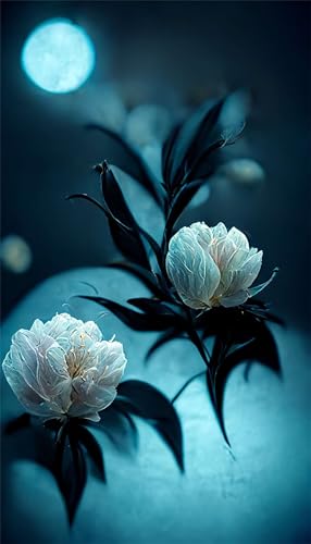Puzzles für Erwachsene 300 Teile, White Peony Artwork Puzzle 40 x 28 cm, Bunte DIY-Puzzles für Heimdekoration Familienpuzzle für Einsteiger und Kinder von QiHon