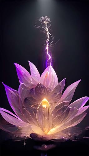 Puzzles für Erwachsene 500 Teile, Lotus Flower Landscape Artwork Puzzle 52 x 38 cm, Bunte DIY-Puzzles für Heimdekoration Familienpuzzle für Einsteiger und Kinder von QiHon