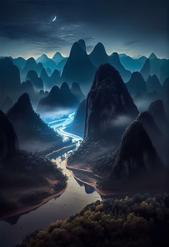 Puzzles für Erwachsene 500 Teile, Mountain Peak Artwork Puzzle 52 x 38 cm, Bunte DIY-Puzzles für Heimdekoration Familienpuzzle für Einsteiger und Kinder Puzzles für Erwachsene 500 Teile, Mountain Peak Artwork Puzzle 52 x 38 cm, Bunte DIY-Puzzles für Heimdekoration Familienpuzzle für Einsteiger und Kinder von QiHon