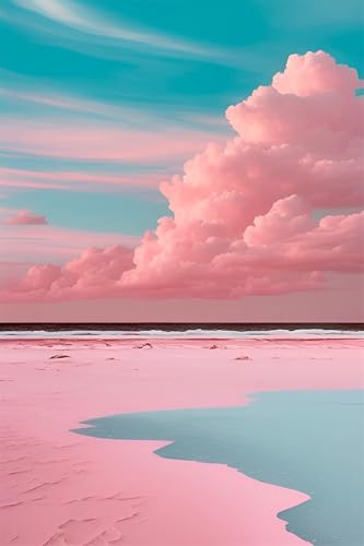 Puzzles für Erwachsene 500 Teile, Pink Beach Fantasy Artwork Puzzle 52 x 38 cm, Bunte DIY-Puzzles für Heimdekoration Familienpuzzle für Einsteiger und Kinder Puzzles für Erwachsene 500 Teile, Pink Beach Fantasy Artwork Puzzle 52 x 38 cm, Bunte DIY-Puzzles für Heimdekoration Familienpuzzle für Einsteiger und Kinder von QiHon
