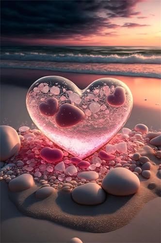Puzzles für Erwachsene 500 Teile, Pink Beach Stone Artwork Puzzle 52 x 38 cm, Bunte DIY-Puzzles für Heimdekoration Familienpuzzle für Einsteiger und Kinder Puzzles für Erwachsene 500 Teile, Pink Beach Stone Artwork Puzzle 52 x 38 cm, Bunte DIY-Puzzles für Heimdekoration Familienpuzzle für Einsteiger und Kinder von QiHon