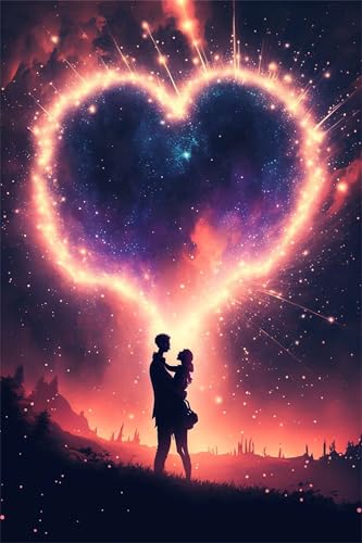 Puzzles für Erwachsene 500 Teile, Pink Heart Couple Artwork Puzzle 52 x 38 cm, Bunte DIY-Puzzles für Heimdekoration Familienpuzzle für Einsteiger und Kinder Puzzles für Erwachsene 500 Teile, Pink Heart Couple Artwork Puzzle 52 x 38 cm, Bunte DIY-Puzzles für Heimdekoration Familienpuzzle für Einsteiger und Kinder von QiHon