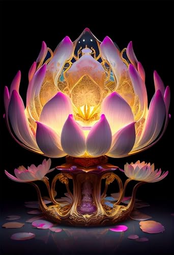 Puzzles für Erwachsene 500 Teile, Purple Lotus Artwork Puzzle 52 x 38 cm, Bunte DIY-Puzzles für Heimdekoration Familienpuzzle für Einsteiger und Kinder Puzzles für Erwachsene 500 Teile, Purple Lotus Artwork Puzzle 52 x 38 cm, Bunte DIY-Puzzles für Heimdekoration Familienpuzzle für Einsteiger und Kinder von QiHon
