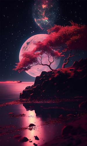 Puzzles für Erwachsene 500 Teile, Red Fantasy Landscape Artwork Puzzle 52 x 38 cm, Bunte DIY-Puzzles für Heimdekoration Familienpuzzle für Einsteiger und Kinder Puzzles für Erwachsene 500 Teile, Red Fantasy Landscape Artwork Puzzle 52 x 38 cm, Bunte DIY-Puzzles für Heimdekoration Familienpuzzle für Einsteiger und Kinder von QiHon