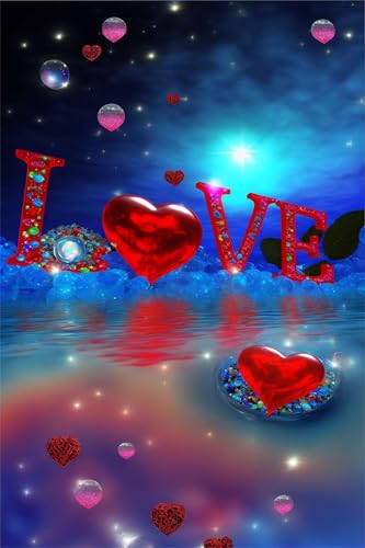 Puzzles für Erwachsene 500 Teile, Red Love Blue Artwork Puzzle 52 x 38 cm, Bunte DIY-Puzzles für Heimdekoration Familienpuzzle für Einsteiger und Kinder Puzzles für Erwachsene 500 Teile, Red Love Blue Artwork Puzzle 52 x 38 cm, Bunte DIY-Puzzles für Heimdekoration Familienpuzzle für Einsteiger und Kinder von QiHon