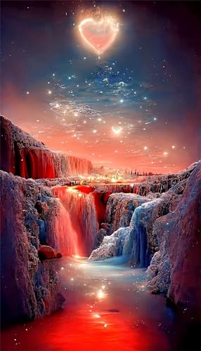 Puzzles für Erwachsene 500 Teile, Red Waterfall River Artwork Puzzle 52 x 38 cm, Bunte DIY-Puzzles für Heimdekoration Familienpuzzle für Einsteiger und Kinder Puzzles für Erwachsene 500 Teile, Red Waterfall River Artwork Puzzle 52 x 38 cm, Bunte DIY-Puzzles für Heimdekoration Familienpuzzle für Einsteiger und Kinder von QiHon