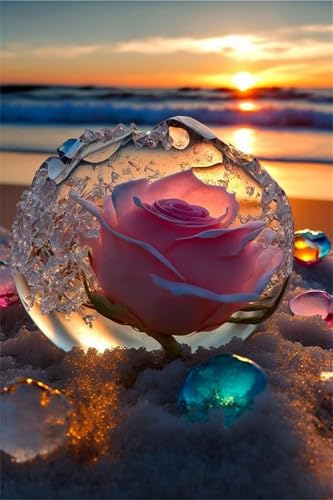 Puzzles für Erwachsene 500 Teile, Sunny Pink Roses Artwork Puzzle 52 x 38 cm, Bunte DIY-Puzzles für Heimdekoration Familienpuzzle für Einsteiger und Kinder Puzzles für Erwachsene 500 Teile, Sunny Pink Roses Artwork Puzzle 52 x 38 cm, Bunte DIY-Puzzles für Heimdekoration Familienpuzzle für Einsteiger und Kinder von QiHon