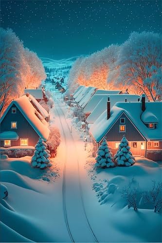 Puzzles für Erwachsene 500 Teile, Winterschnee Szene Artwork Puzzle 52 x 38 cm, Bunte DIY-Puzzles für Heimdekoration Familienpuzzle für Einsteiger und Kinder Puzzles für Erwachsene 500 Teile, Winterschnee Szene Artwork Puzzle 52 x 38 cm, Bunte DIY-Puzzles für Heimdekoration Familienpuzzle für Einsteiger und Kinder von QiHon