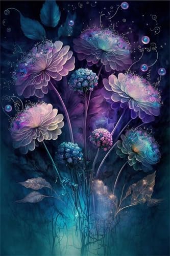 Puzzles für Erwachsene 700 Teile, Blue Purple Flowers Artwork Puzzle 52 x 38 cm, Bunte DIY-Puzzles für Heimdekoration Familienpuzzle für Einsteiger und Kinder Puzzles für Erwachsene 700 Teile, Blue Purple Flowers Artwork Puzzle 52 x 38 cm, Bunte DIY-Puzzles für Heimdekoration Familienpuzzle für Einsteiger und Kinder von QiHon