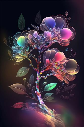 Puzzles für Erwachsene 700 Teile, Colorful Plants Artwork Puzzle 52 x 38 cm, Bunte DIY-Puzzles für Heimdekoration Familienpuzzle für Einsteiger und Kinder von QiHon
