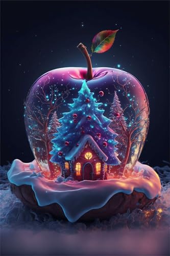 Puzzles für Erwachsene 700 Teile, Fruit House Artwork Puzzle 52 x 38 cm, Bunte DIY-Puzzles für Heimdekoration Familienpuzzle für Einsteiger und Kinder von QiHon
