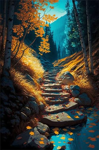 Puzzles für Erwachsene 700 Teile, Herbstliche Natur Artwork Puzzle 52 x 38 cm, Bunte DIY-Puzzles für Heimdekoration Familienpuzzle für Einsteiger und Kinder von QiHon