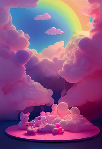 Puzzles für Erwachsene 700 Teile, Pink Clouds Artwork Puzzle 52 x 38 cm, Bunte DIY-Puzzles für Heimdekoration Familienpuzzle für Einsteiger und Kinder Puzzles für Erwachsene 700 Teile, Pink Clouds Artwork Puzzle 52 x 38 cm, Bunte DIY-Puzzles für Heimdekoration Familienpuzzle für Einsteiger und Kinder von QiHon