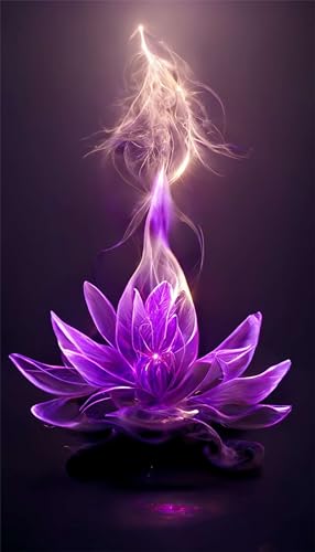 Puzzles für Erwachsene 700 Teile, Purple Lotus Flower Artwork Puzzle 52 x 38 cm, Bunte DIY-Puzzles für Heimdekoration Familienpuzzle für Einsteiger und Kinder von QiHon