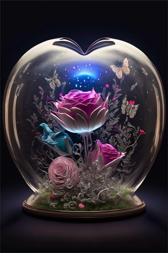 Puzzles für Erwachsene 700 Teile, Purple Roses Artwork Puzzle 52 x 38 cm, Bunte DIY-Puzzles für Heimdekoration Familienpuzzle für Einsteiger und Kinder Puzzles für Erwachsene 700 Teile, Purple Roses Artwork Puzzle 52 x 38 cm, Bunte DIY-Puzzles für Heimdekoration Familienpuzzle für Einsteiger und Kinder von QiHon