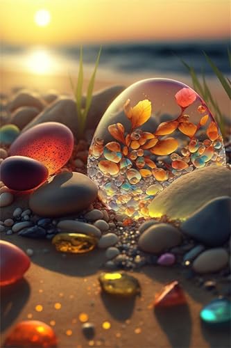 Puzzles für Erwachsene 700 Teile, Sunrise Landscape Artwork Puzzle 52 x 38 cm, Bunte DIY-Puzzles für Heimdekoration Familienpuzzle für Einsteiger und Kinder von QiHon