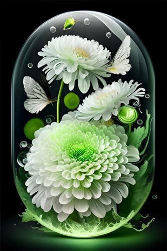 Puzzles für Erwachsene 700 Teile, Teal Chrysanthemum Artwork Puzzle 52 x 38 cm, Bunte DIY-Puzzles für Heimdekoration Familienpuzzle für Einsteiger und Kinder Puzzles für Erwachsene 700 Teile, Teal Chrysanthemum Artwork Puzzle 52 x 38 cm, Bunte DIY-Puzzles für Heimdekoration Familienpuzzle für Einsteiger und Kinder von QiHon