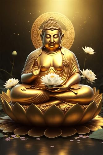 Puzzles für Erwachsene 700 Teile, White Lotus Flower Zen Artwork Puzzle 52 x 38 cm, Bunte DIY-Puzzles für Heimdekoration Familienpuzzle für Einsteiger und Kinder von QiHon
