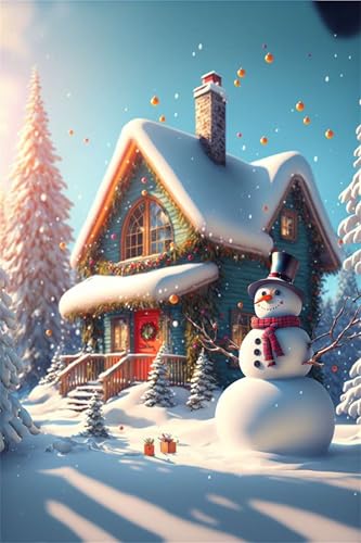 Puzzles für Erwachsene 700 Teile, Winter Scenery Artwork Puzzle 52 x 38 cm, Bunte DIY-Puzzles für Heimdekoration Familienpuzzle für Einsteiger und Kinder von QiHon