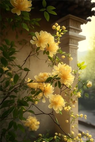 Puzzles für Erwachsene 700 Teile, Yellow Flowers Artwork Puzzle 52 x 38 cm, Bunte DIY-Puzzles für Heimdekoration Familienpuzzle für Einsteiger und Kinder von QiHon