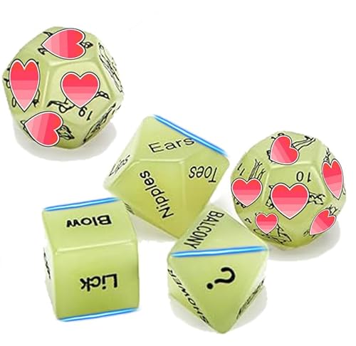 Green Polygonal Cube Dice Accessory That Will Glow for 5 Nights, Carving Instructional Instructions for Action Patterns, Couple Gift - K+26 Green Polygonal Cube Dice Accessory That Will Glow for 5 Nights, Carving Instructional Instructions for Action Patterns, Couple Gift - K+26 von QiKKago