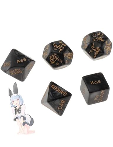QiKKago 5 In 1 Schwarze Spiele WüRfel, Indoor-Spiele Muss, Vielfalt Von Funktionen - D5 von QiKKago