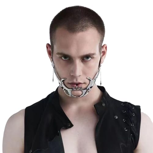 QiKKago SchöNe, Glatte Und Exquisite Edelstahl Silber Metall Maske, Party Cosplay Dekoration ZubehöR, Paar Geschenke K1 QiKKago SchöNe, Glatte Und Exquisite Edelstahl Silber Metall Maske, Party Cosplay Dekoration ZubehöR, Paar Geschenke K1 von QiKKago