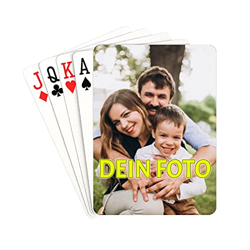 QIYI Personalisierte Foto Spielkarten Pokerkarten Poker Set Playing Cards Standard, personalisiertes Fotogeschenk für Geburtstag von QIYI