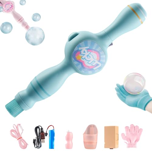 Elastic Bubble Fog Wand, Smoke Bubble Machine, Bubbles Wands with Elastic Smoke Effect for Party, Fun Indoor Outdoor Accessories (Blue) von Qiamia