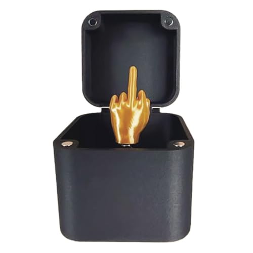 1 x Mittelfinger in einer Box, Überraschungsbox, lustige Neuheit, Pop-Up-Geschenke für Aprilscherz, Dekoration (dunkelblau) von QianDanS