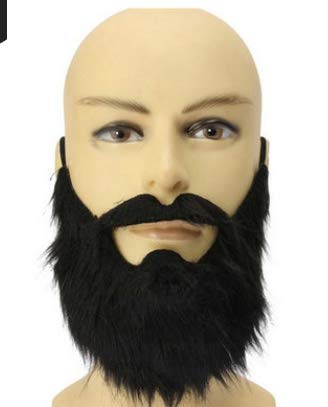 Künstlicher Bart, künstliche Bärte und Schnurrbärte, künstlicher Bart, selbstklebend, für Weihnachten, Halloween, Maskerade, Maske für Versammlungen, Cosplay-Zubehör, Schwarz, 53 x 55 cm Künstlicher Bart, künstliche Bärte und Schnurrbärte, künstlicher Bart, selbstklebend, für Weihnachten, Halloween, Maskerade, Maske für Versammlungen, Cosplay-Zubehör, Schwarz, 53 x 55 cm von Qianderer