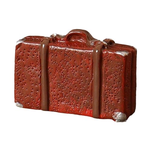 Qianly 1/6 1/12 Miniatur Koffer Reise Box Modell Harz Retro DIY Handwerk Sand Tisch von Qianly