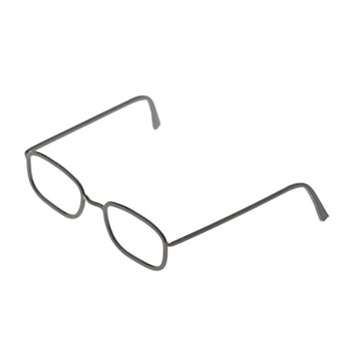 Qianly 1/6 Mini Puppenbrille für Actionfiguren, Zubehör für Spielzeugpuppen, Schwarz, 2,3x2,3cm Qianly 1/6 Mini Puppenbrille für Actionfiguren, Zubehör für Spielzeugpuppen, Schwarz, 2,3x2,3cm von Qianly