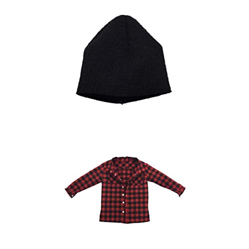 Qianly 1/6 Rot Kariertes Hemd Jacke & Mütze Männliche Kleidung für Qianly 1/6 Rot Kariertes Hemd Jacke & Mütze Männliche Kleidung für von Qianly